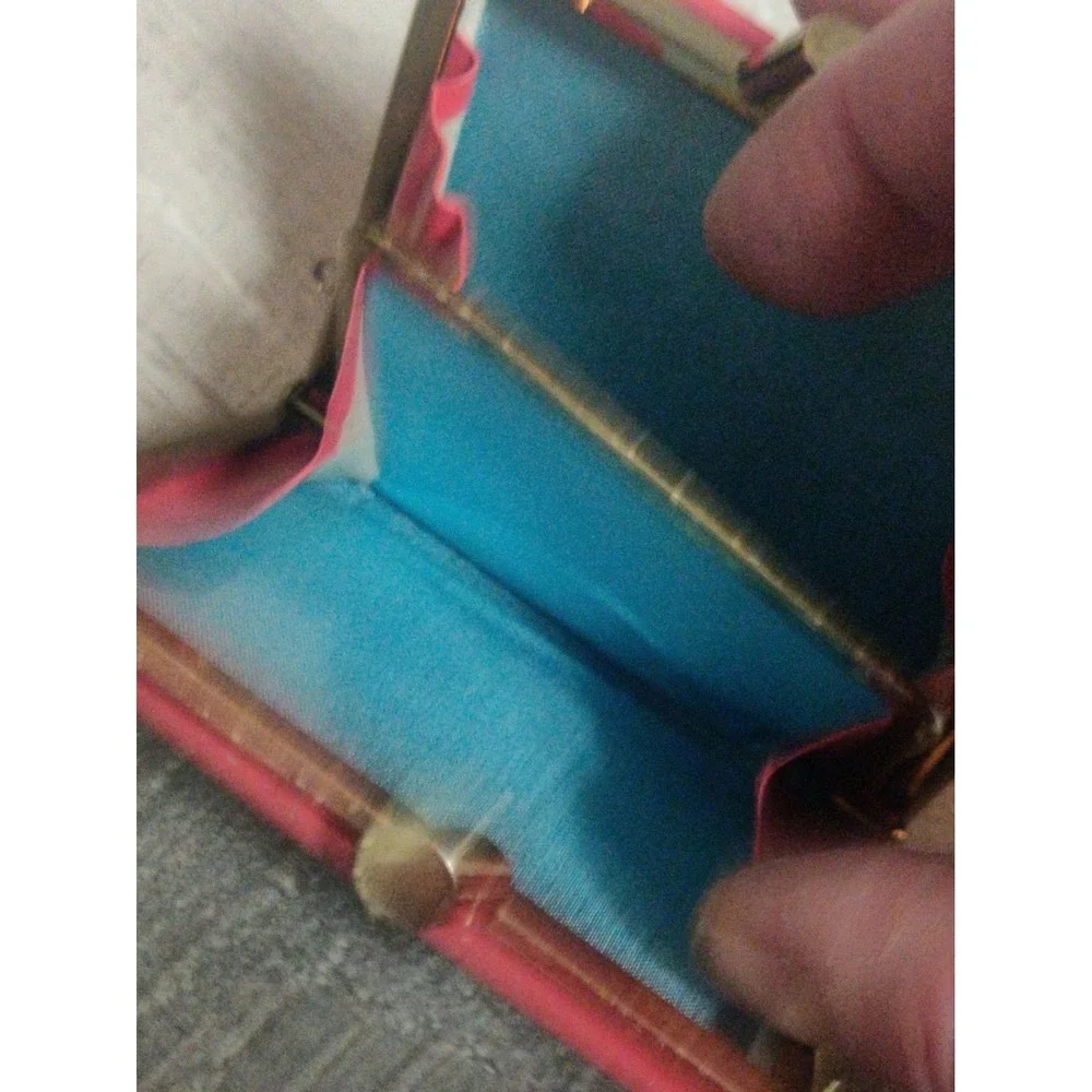 Vintage Red Mosaic Patterned Wallet